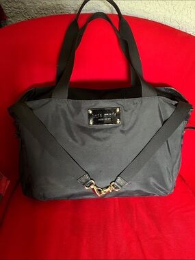 kate spade Black Nylon Tote with Gold-Tone Hardware and Strap